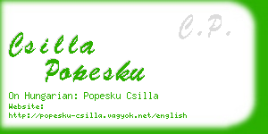 csilla popesku business card